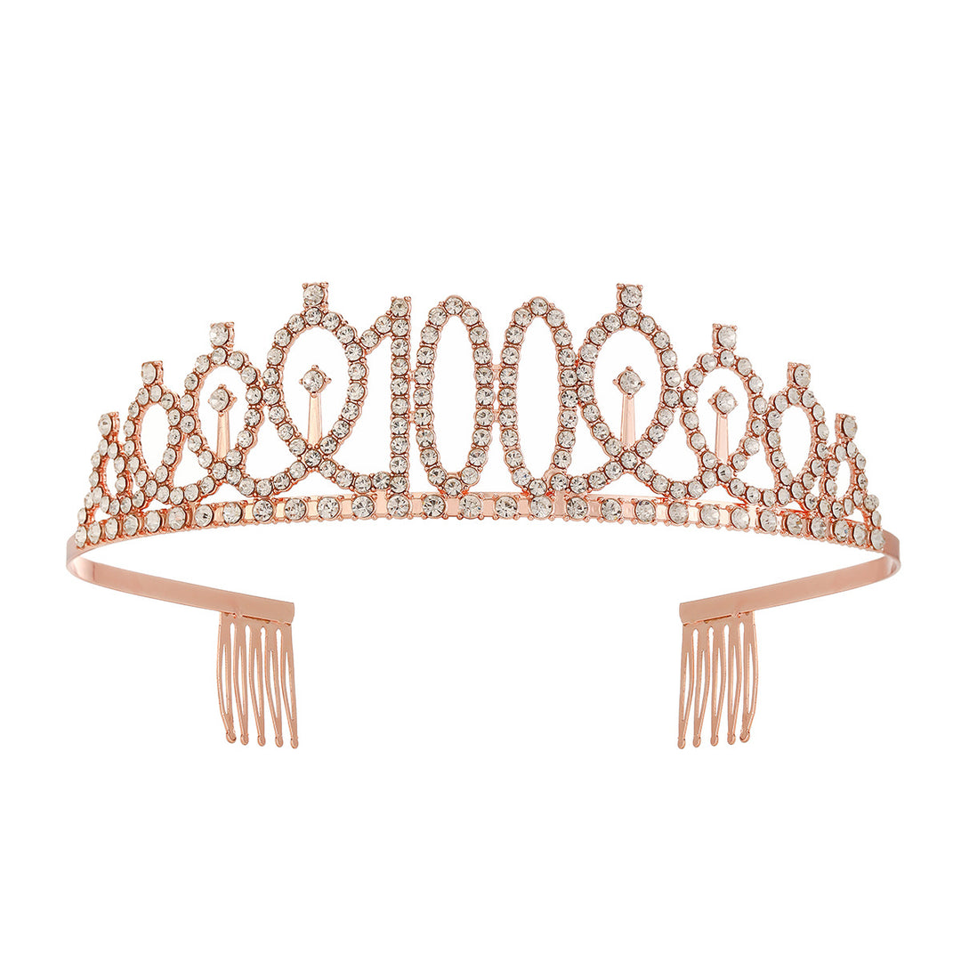 Women's Crystal-Embellished Tiara with Elegant Design Stornfield