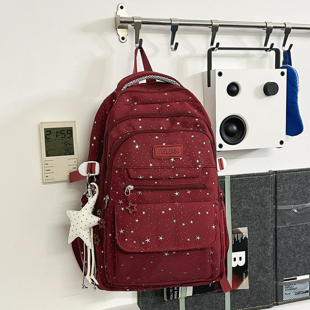 Star-Patterned Backpack with Multiple Compartments Stornfield