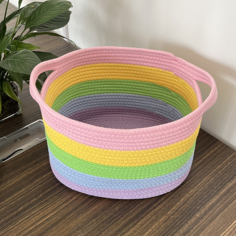Women's storage basket with colorful stripes Stornfield