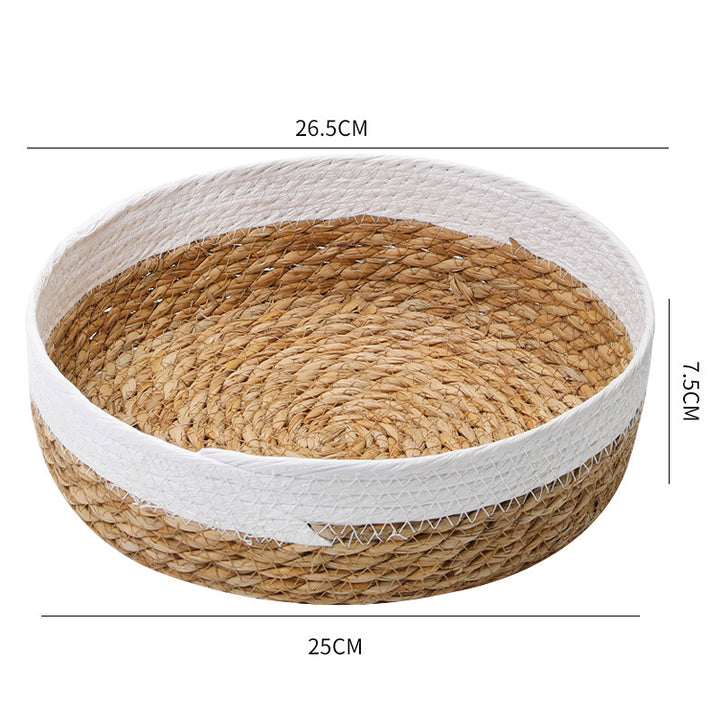 Unisex beef storage basket with elegant textile edging Stornfield