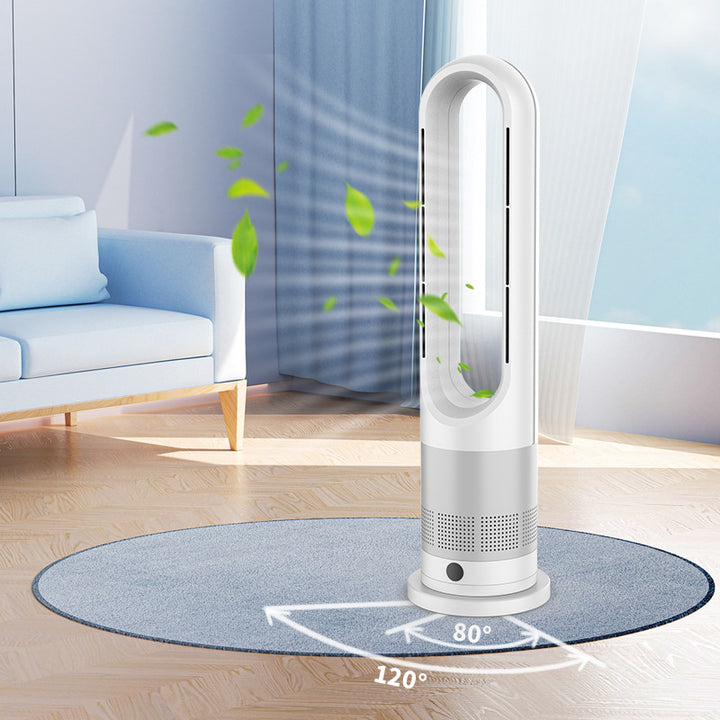 Cooling bladeless tower fan with HEPA air purifier and wide-angle oscillation Stornfield