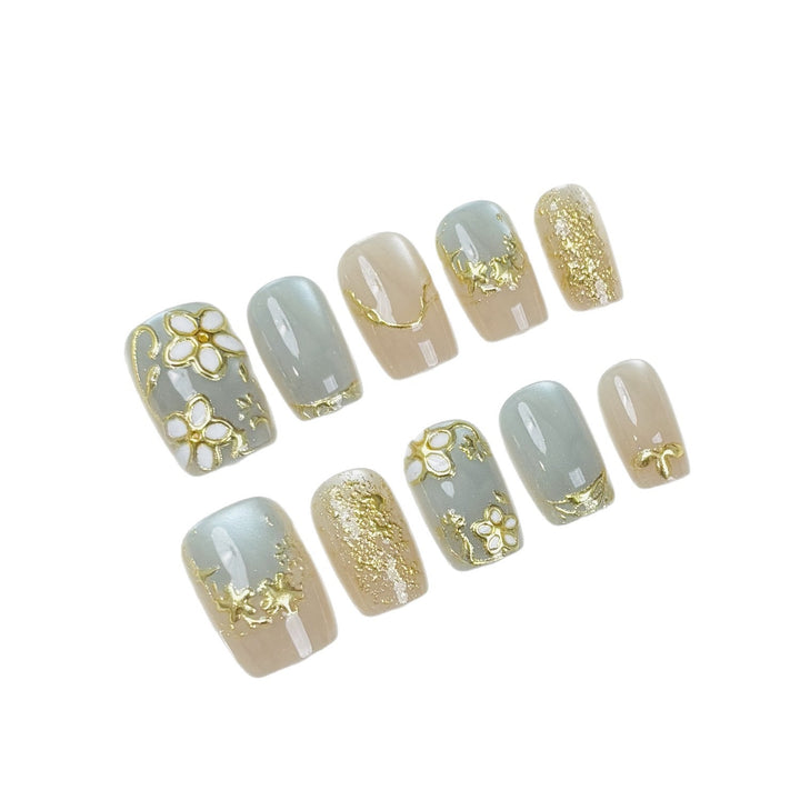 Floral-Themed Press-On Nail Kit Stornfield