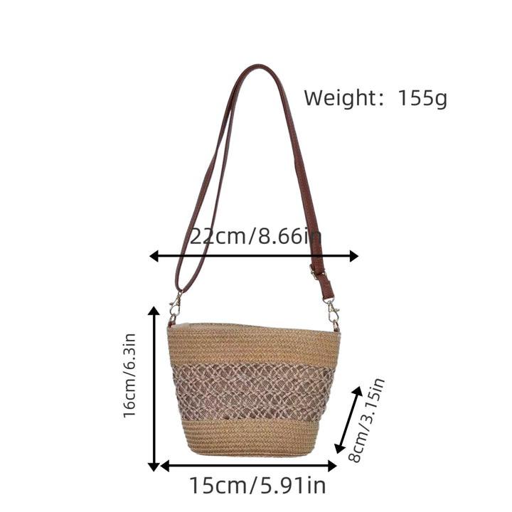 Shoulder bag with refined crochet and leather accents Stornfield