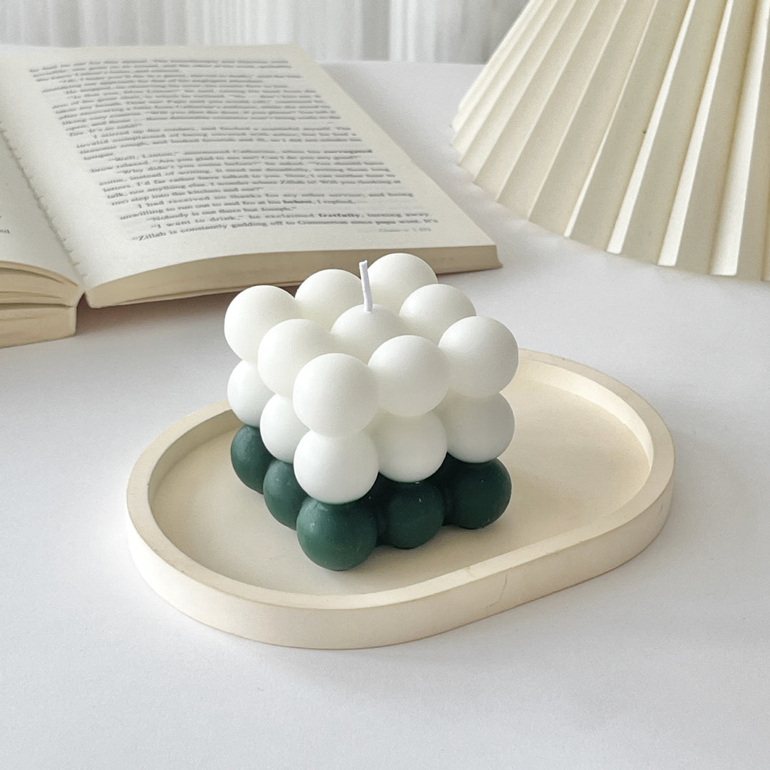 Geometric Cluster Bubble Cube Tabletop Candle