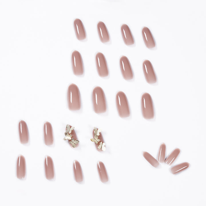 Elegant artificial nails with butterfly design Stornfield