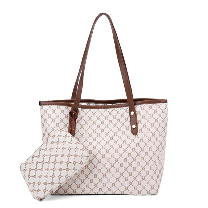 Elegant Designer Tote Bag with Matching Pouch