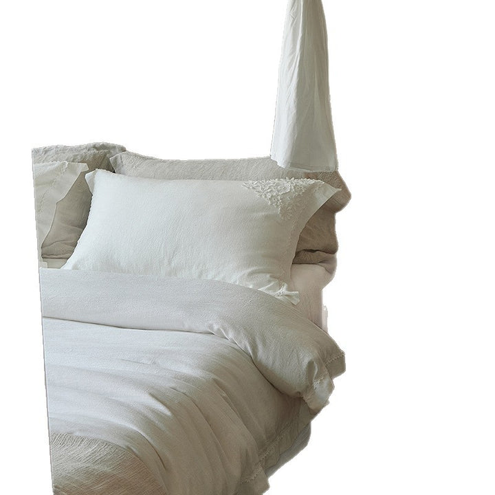 Linen Four-Poster Canopy Bedding Set