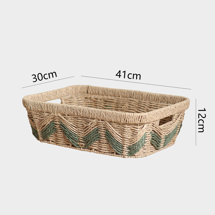 Handmade storage basket with decorative pattern Stornfield