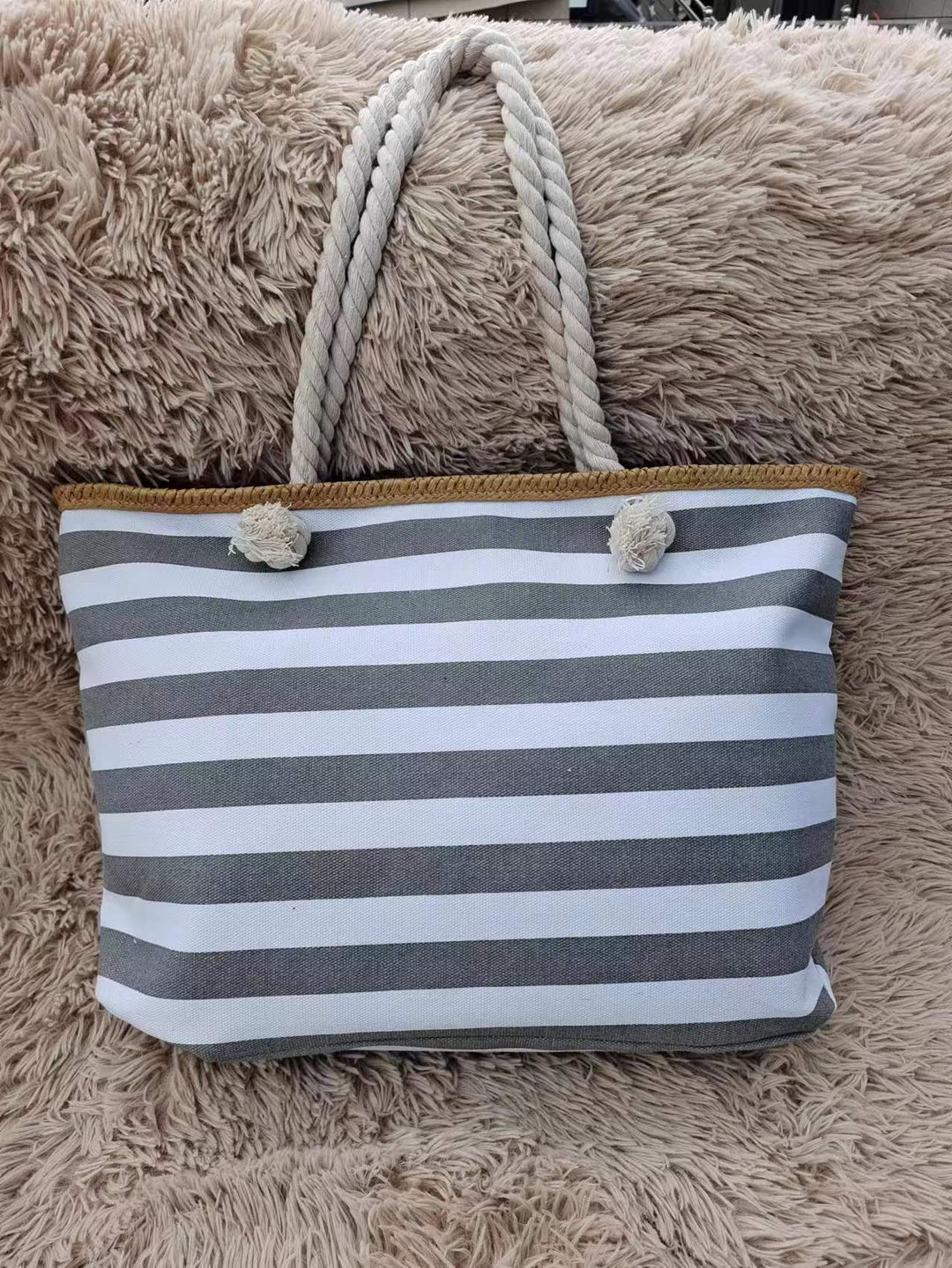 Large beach bag with maritime stripes Stornfield