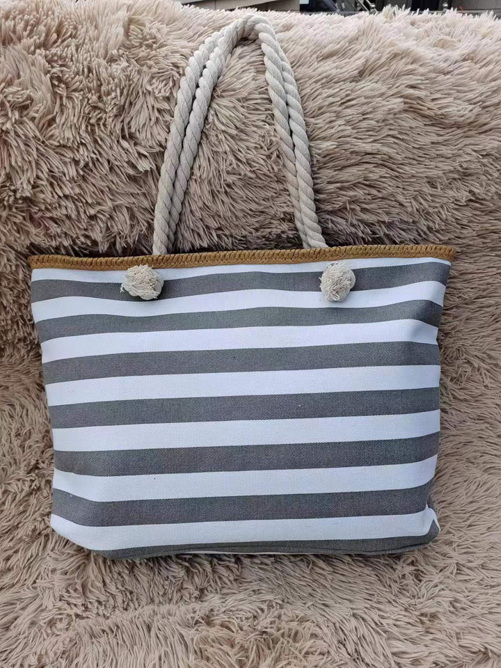 Large beach bag with maritime stripes Stornfield