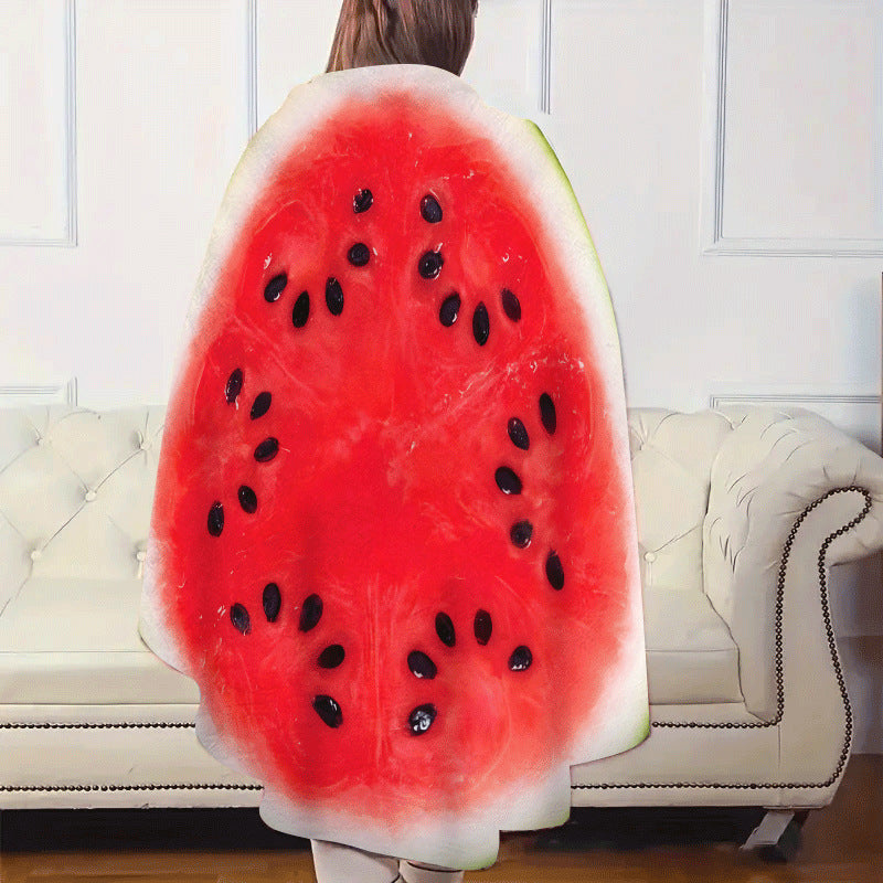 Fun Watermelon Slice Plush Throw Blanket
