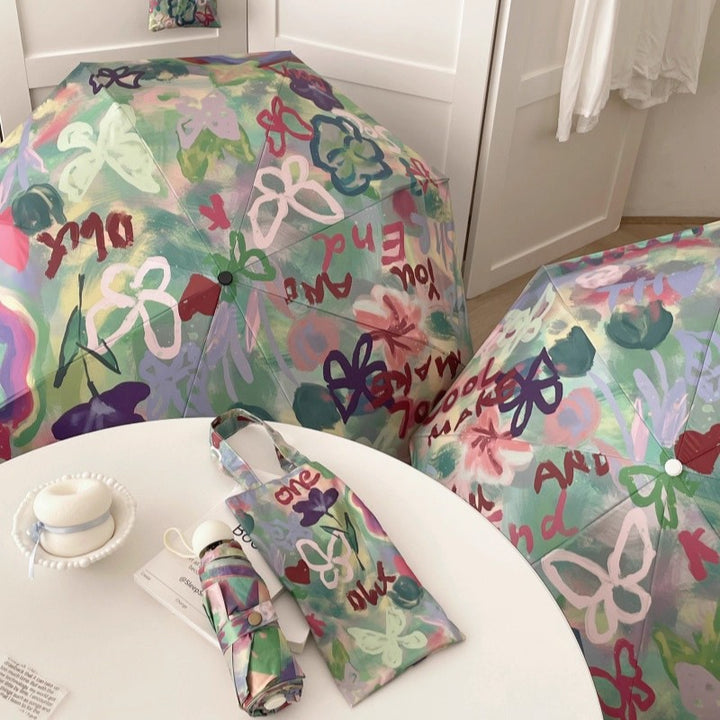 Ladies Foldable Rainbow Retouch Rain Umbrella Stornfield