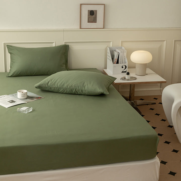 Extra-deep Jersey fitted sheet with premium cotton blend and all-around elastic
