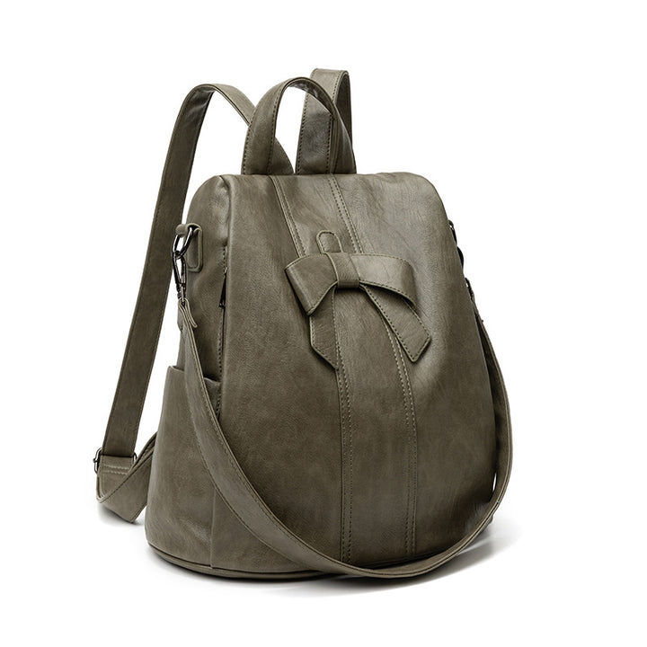 Stylish Backpack Purse with Bow Detail