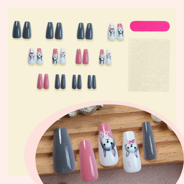 Animal-Themed Press-On Nail Art Set Stornfield