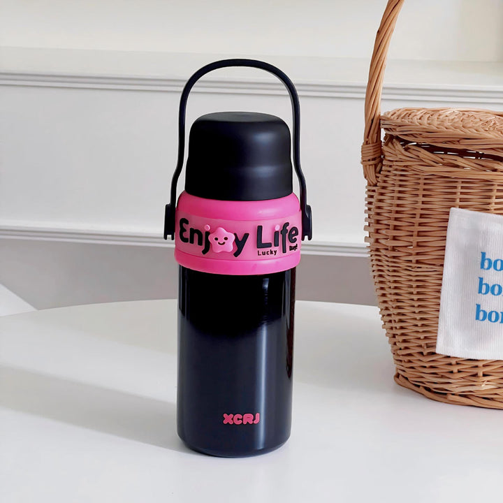 Women's plastic insulated bottle with ergonomic handle Stornfield