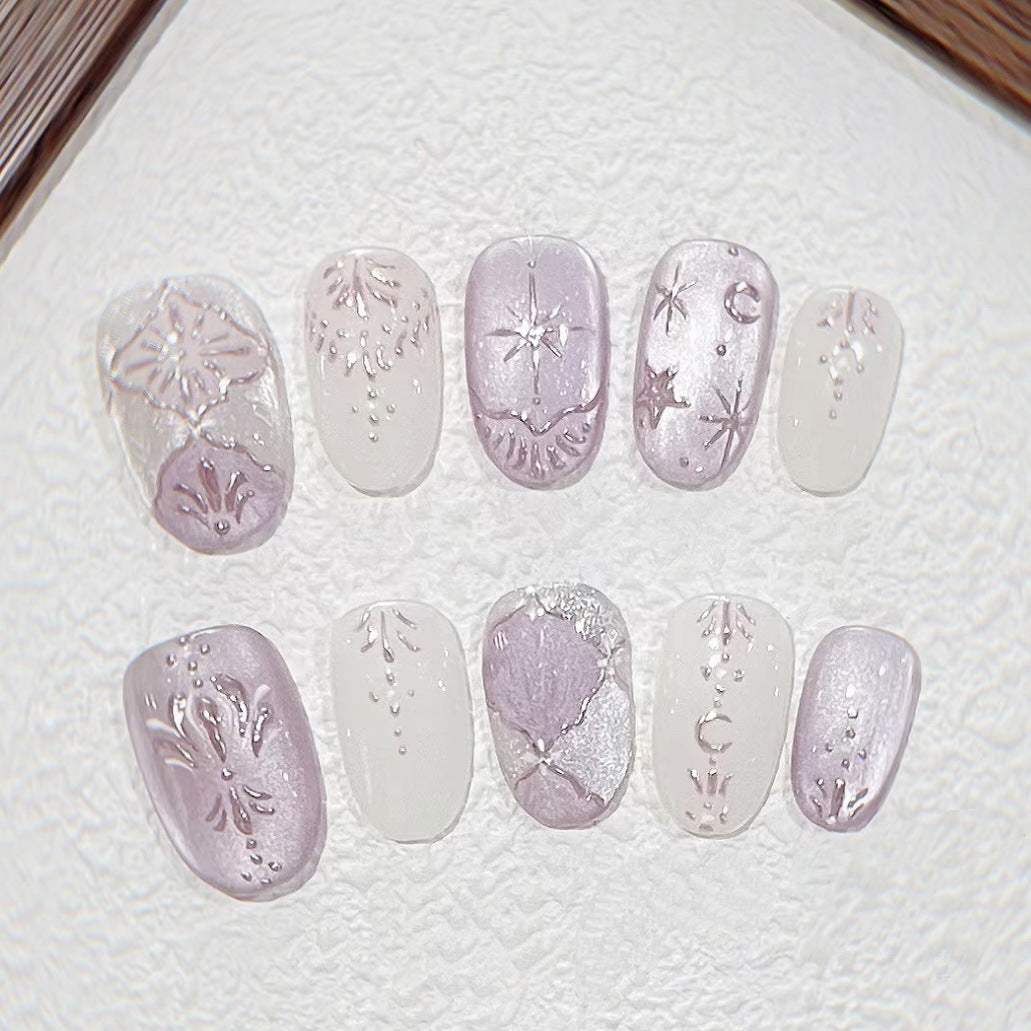 Elegantly Embellished Press-On Nail Set