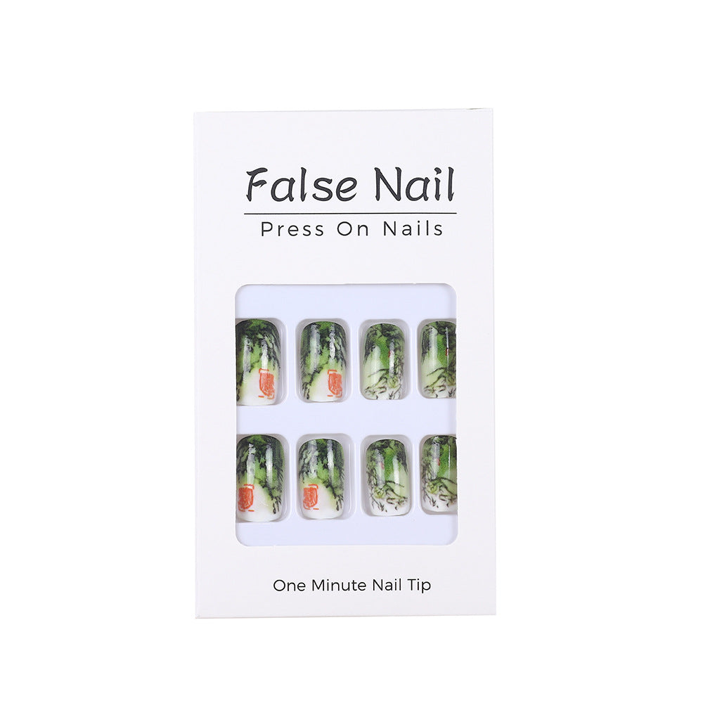 Artificial nails with bamboo design Stornfield