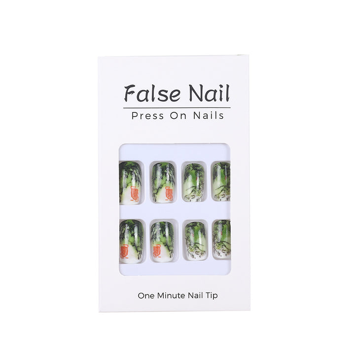 Artificial nails with bamboo design Stornfield