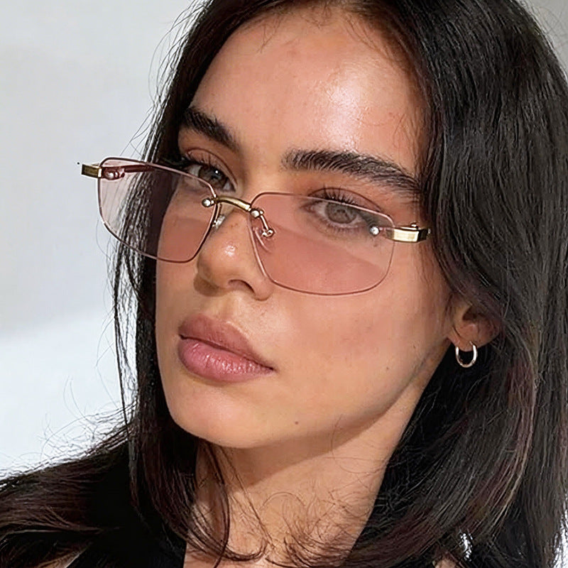 Ladies fashionable rectangular sunglasses with minimalist frame Stornfield
