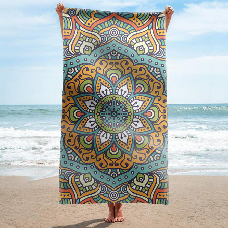 Beach towel with artistic mandala design Stornfield