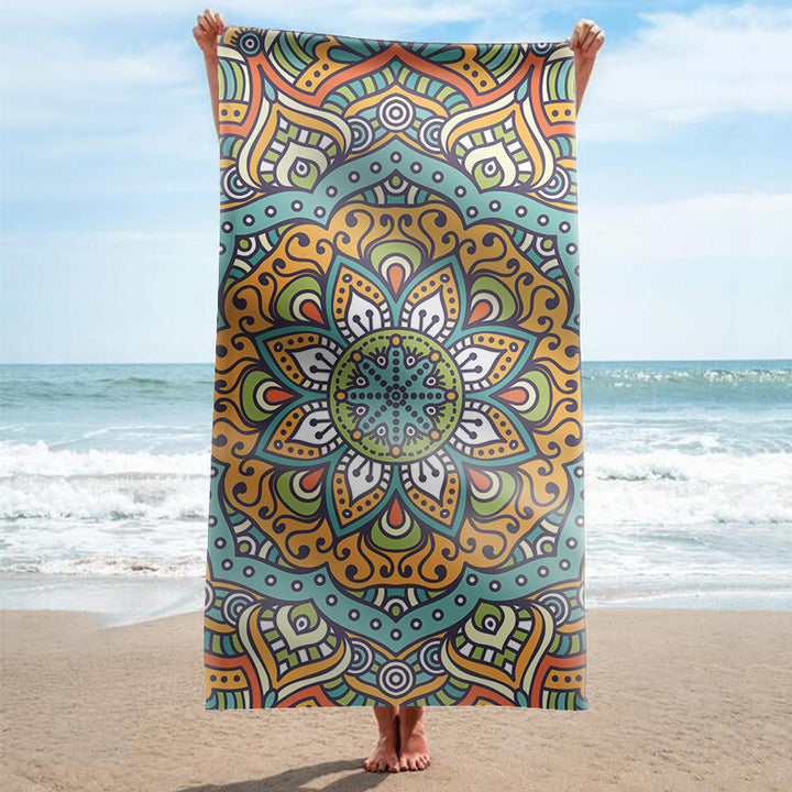 Beach towel with artistic mandala design Stornfield