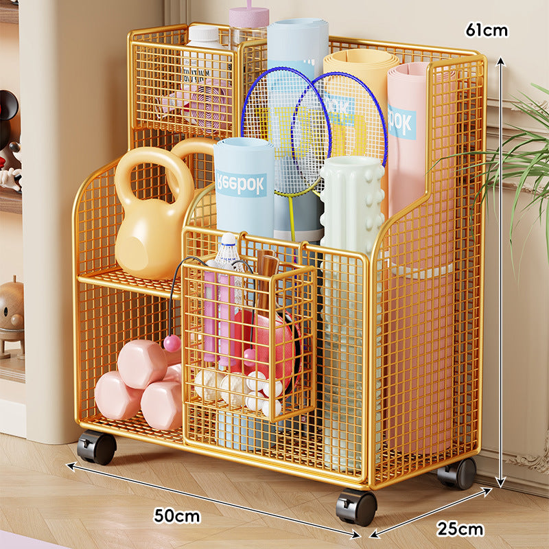 Compact Over-Cabinet Hanging Wire Grid Storage Basket with Dual Hooks