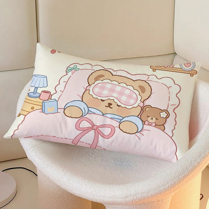 Cozy Cartoon-Themed Throw Pillow