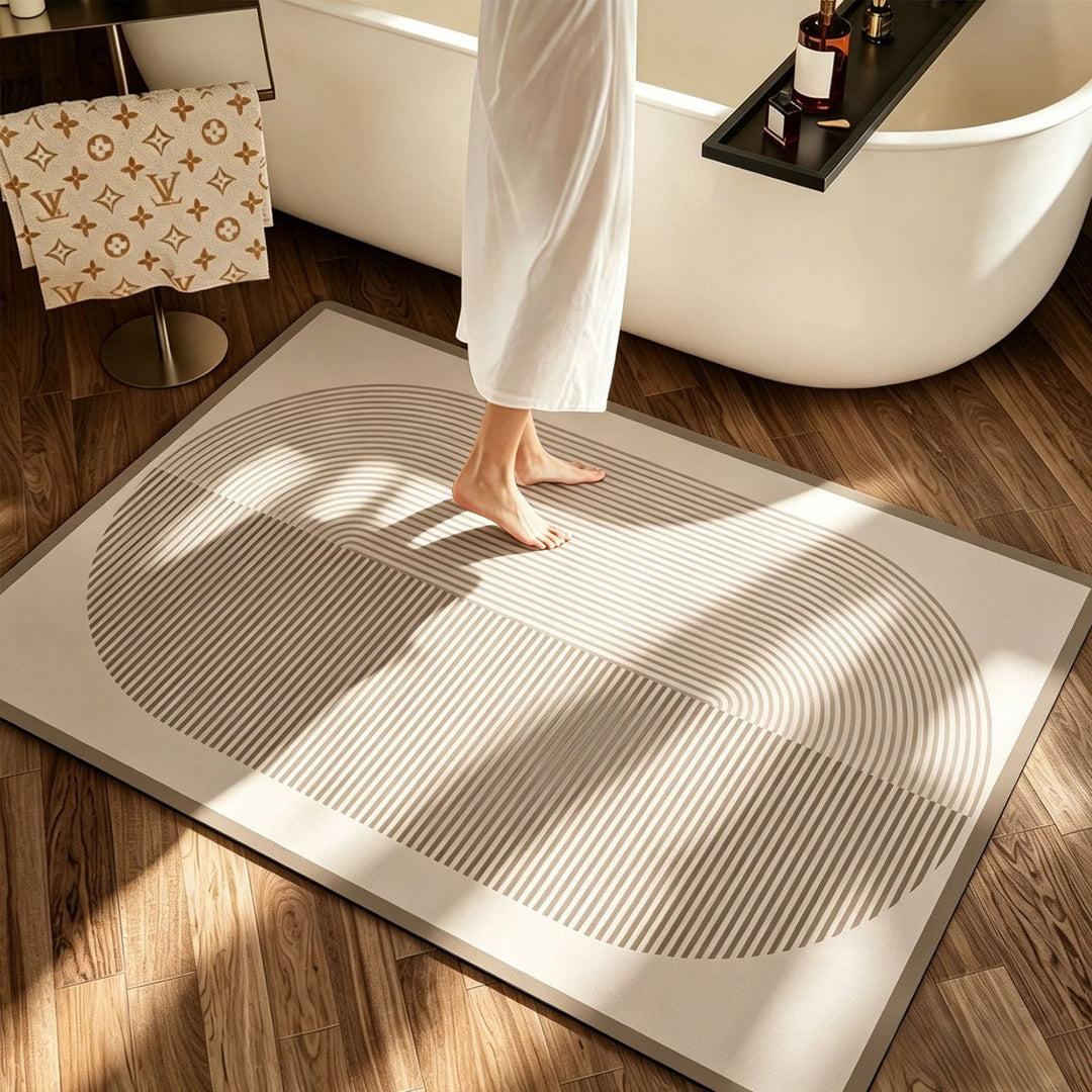 Geometric Pattern Soft Memory Foam Bath Mat Stornfield