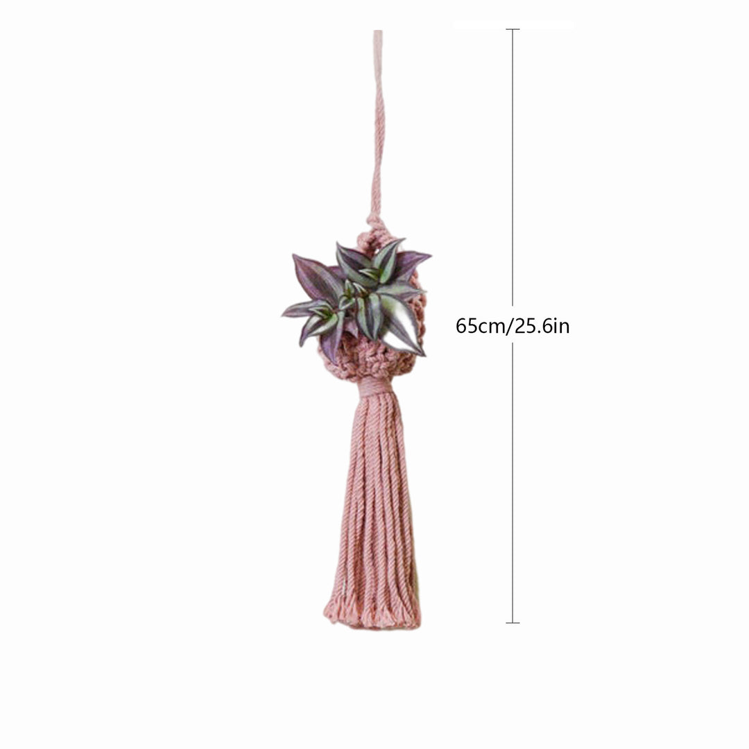 Macrame Hanging Plant Holder with Decorative Tassel Stornfield