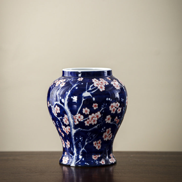 Floral Patterned Decorative Ceramic Jar Stornfeild
