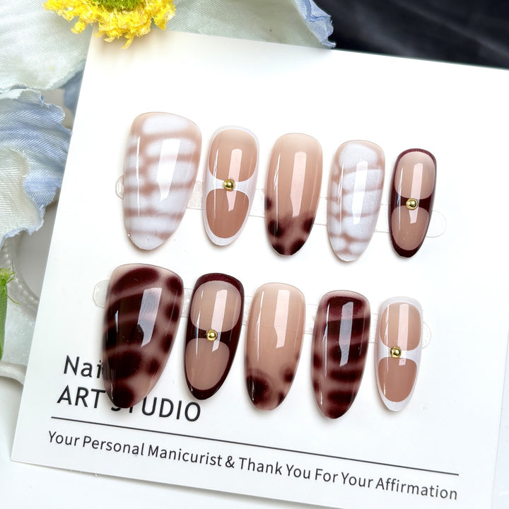 Artistic Abstract Press-On Nail Set