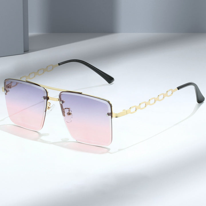 Women's Square Sunglasses with Elegant Chain Structure Stornfield