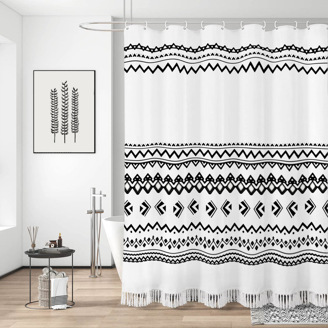 Artisan Stripe Shower Curtain Stornfield