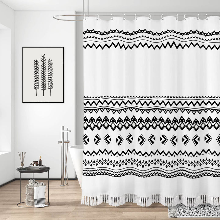 Artisan Stripe Shower Curtain Stornfield