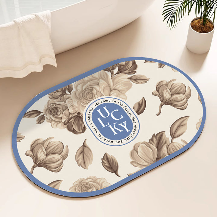 Decorative Oval Indoor Mat for Home