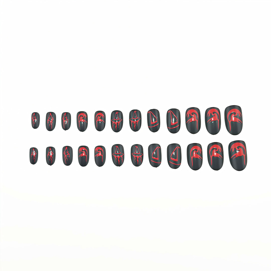 Artistic Halloween-style Press-on Nails Stornfield