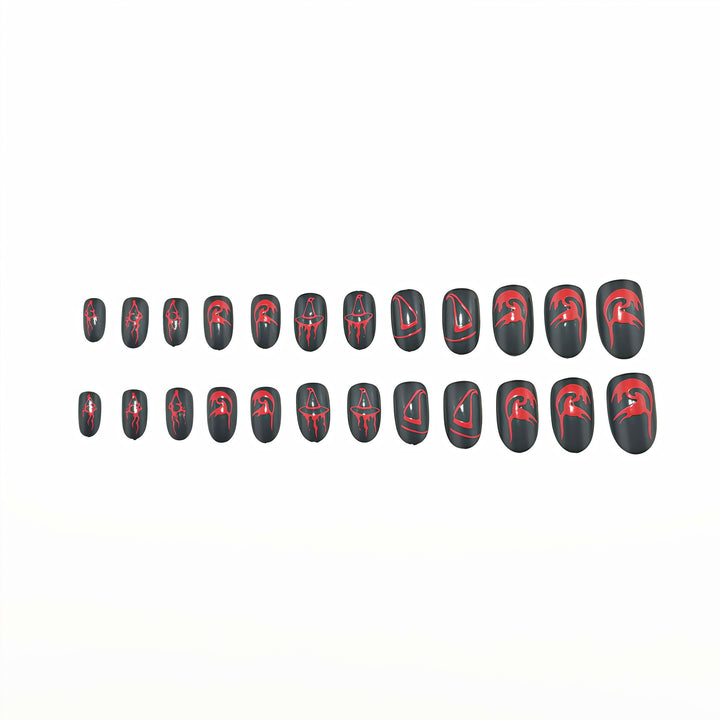 Artistic Halloween-style Press-on Nails Stornfield