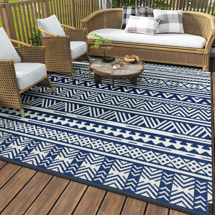 Outdoor Stripe Pattern Patio Mat