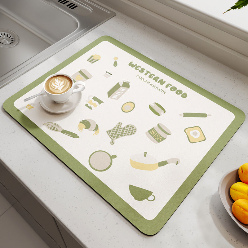Geometric Patterned Kitchen Mat Stornfield