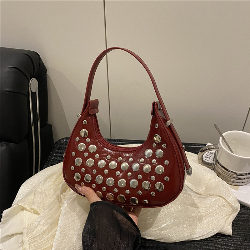 Studded Leather Hobo Bag Stornfield