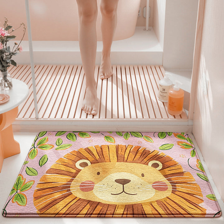Cute Bunny-Themed Bath Mat