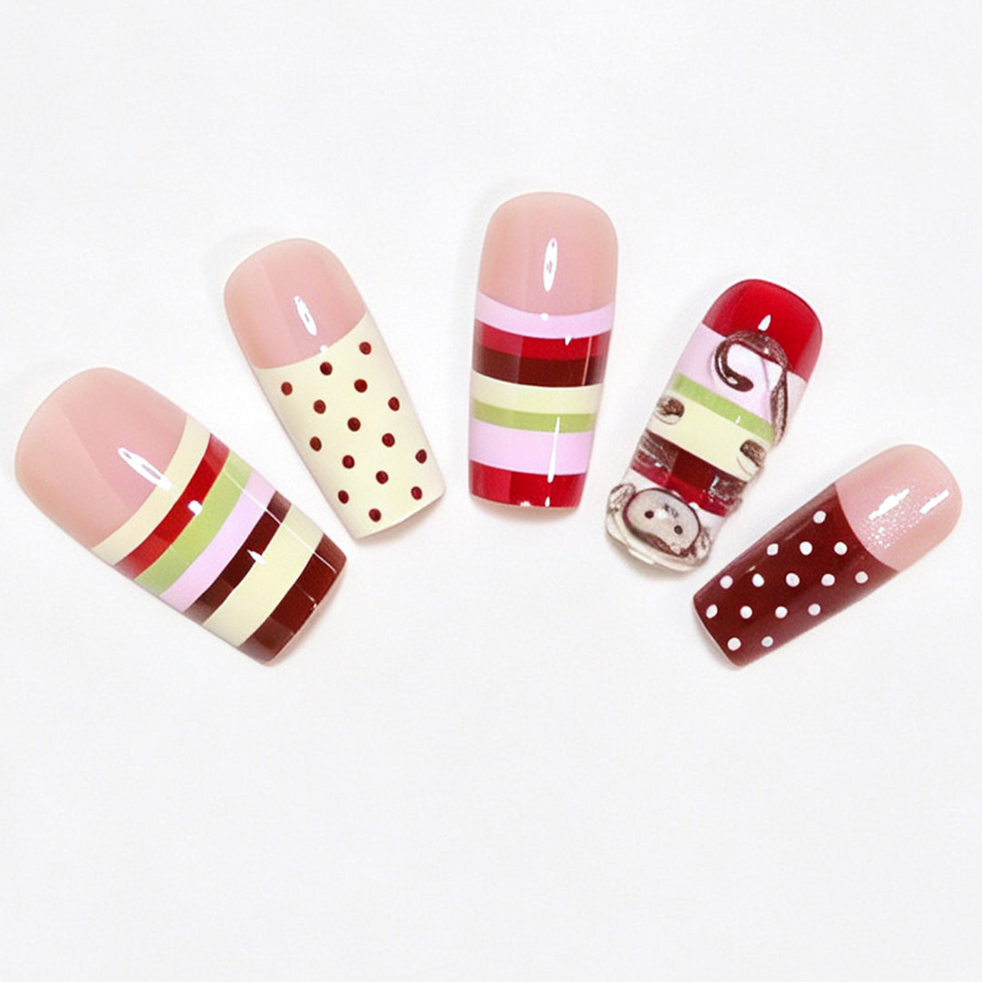 Whimsical Animal-Themed Long Press-On Nails Stornfield