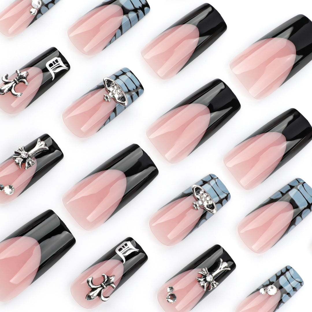 Artistic Nail Extensions with Decorative Design Stornfield