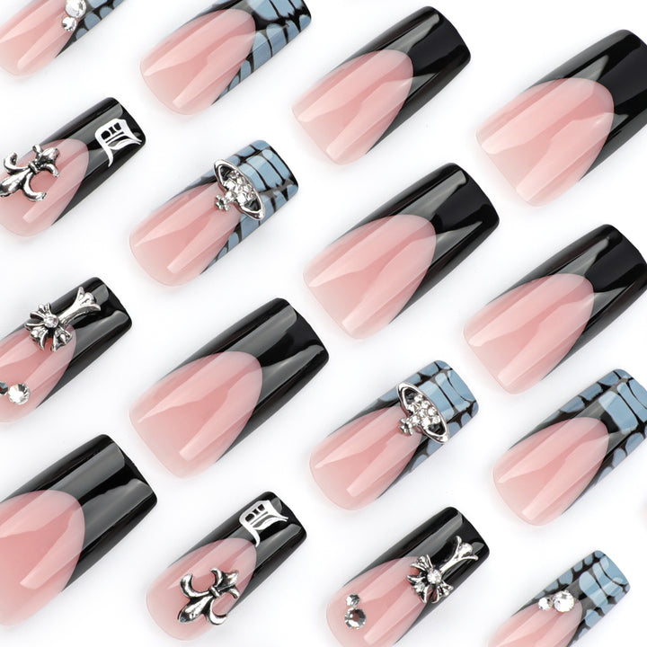Artistic Nail Extensions with Decorative Design Stornfield