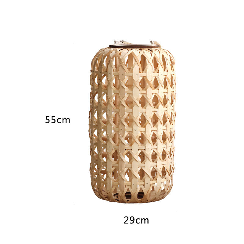 Elegant lantern made of handwoven natural material Stornfield