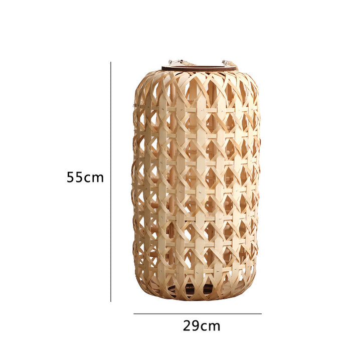 Elegant lantern made of handwoven natural material Stornfield