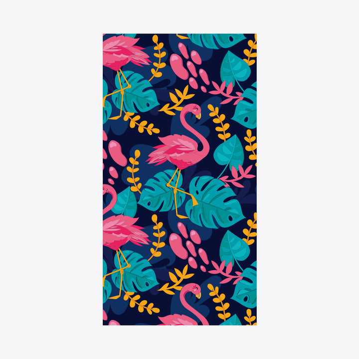 Beach towel with tropical flamingo pattern Stornfield