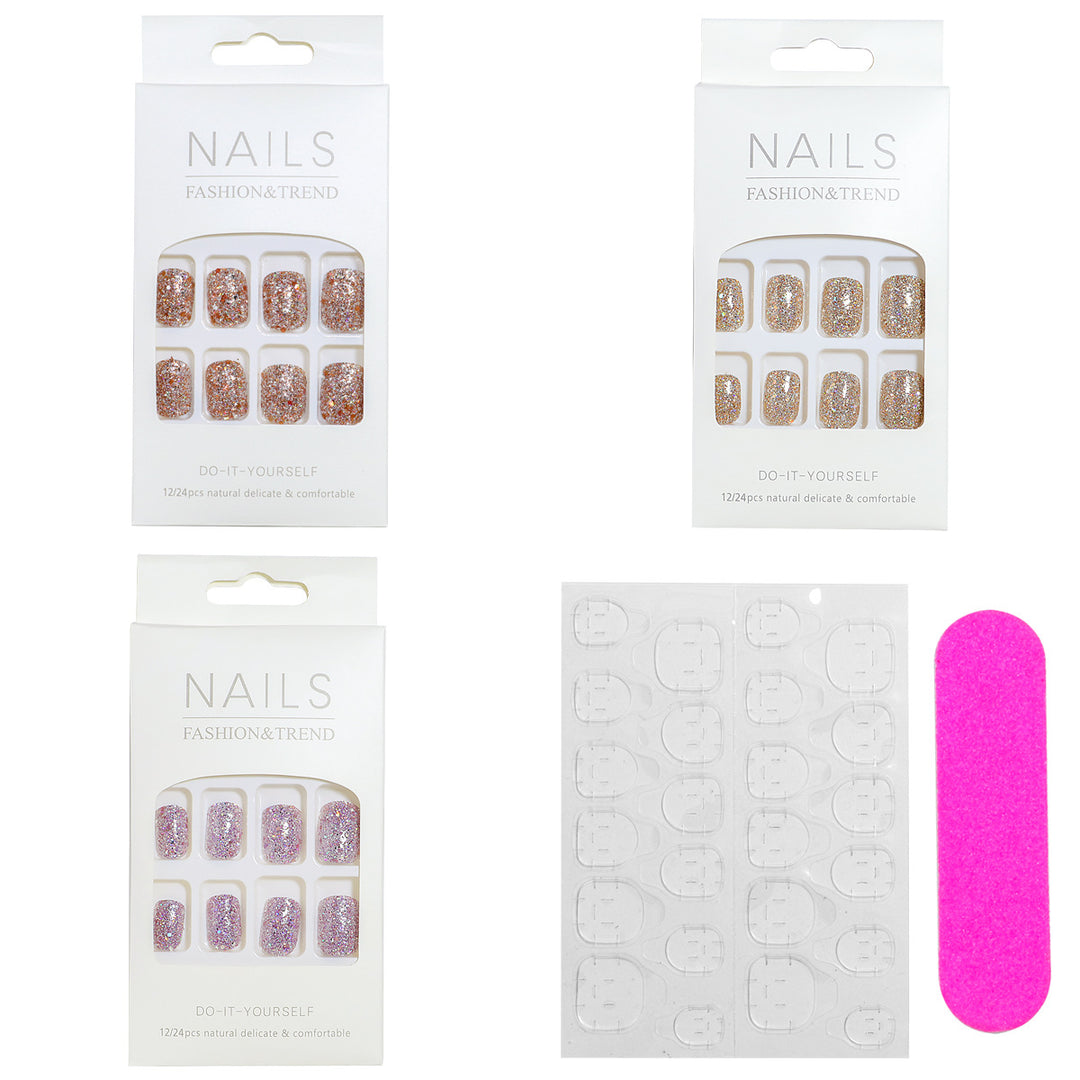 DIY Glitter Effect Press-On Nail Set Stornfield