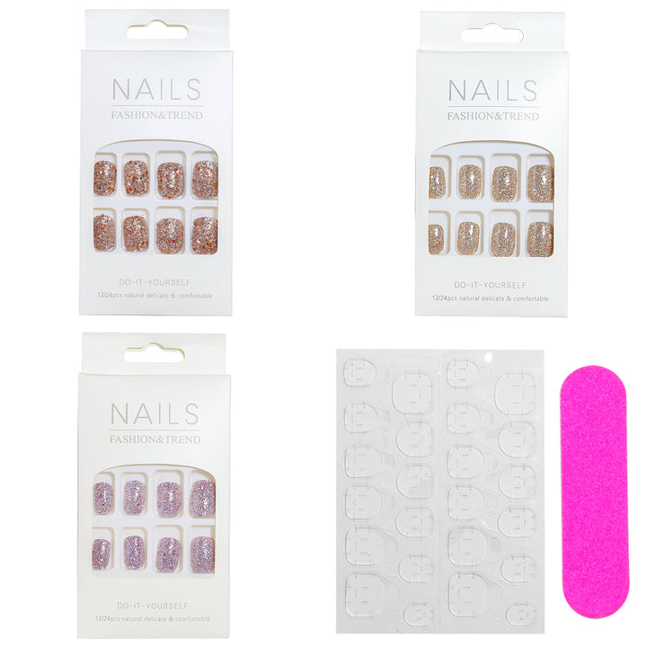 DIY Glitter Effect Press-On Nail Set Stornfield